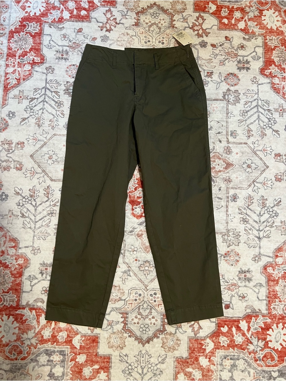 Olive Green Casual Pants